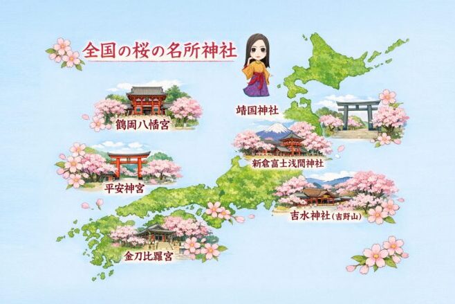 全国の桜の名所神社 全国の桜の名所神社