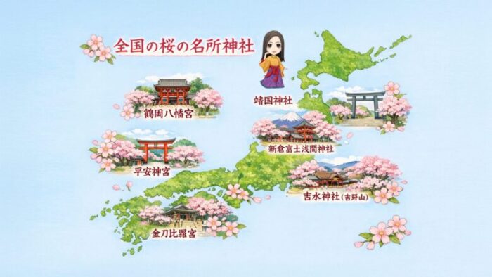 全国の桜の名所神社