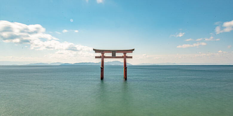 白鬚神社 湖中大鳥居